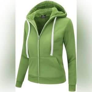 GEEK LIGHTING Hoodies for Women Sherpa Lined Fleece Sweatshirt Zip Up - NWT